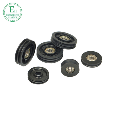 Cnc Milling PU Nylon Plastic Pulley Wheels Self Lubricating Type components